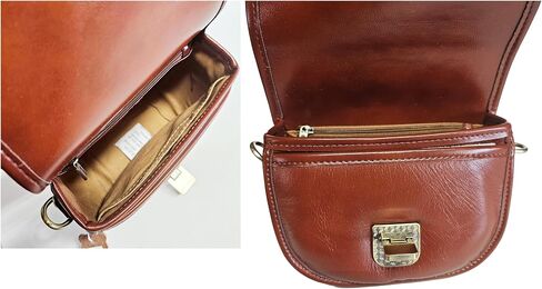 حقيبة كتف صغيرة للنساء من جلد البقر الأصلي مع شريطين قابلين للفصل وقابلين للتعديل in Kuwait