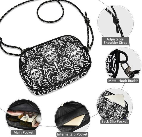Goth Bat Women's Crossbody Handbags Phone Purse Wallet Bags for Men Women in Saudi Arabia