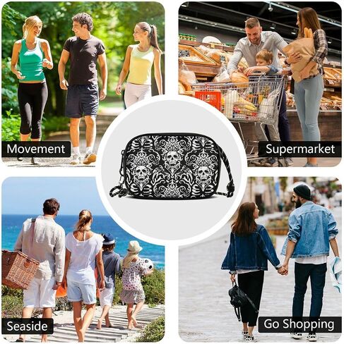 Goth Bat Women's Crossbody Handbags Phone Purse Wallet Bags for Men Women in Saudi Arabia