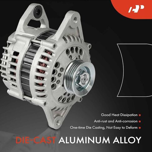 A-Premium Alternator Compatible with Mazda Miata 2001-2005, 12V 80A 4-Groove Pulley Clockwise, Replace# BP6D18300A in Saudi Arabia