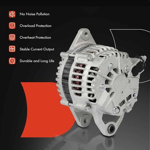 A-Premium Alternator Compatible with Mazda Miata 2001-2005, 12V 80A 4-Groove Pulley Clockwise, Replace# BP6D18300A in Saudi Arabia