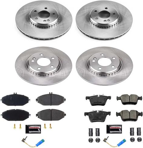 Power Stop CRK8546 Z23 دوارات فرامل مطلية بالأمام والخلف، وسادات سيراميك كربونية لسيارة Mercedes-Benz C300 2015-2016، Mercedes-Benz C300 2019-2021 [نموذج محدد] in Saudi Arabia