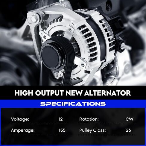 Alternator New Fit for Equinox V6 3.6L 08-09 13-16, for Malibu 08-12 V6 3.6L, for Terrain V6 3.6L 13-16, for Torrent 3.6L 08-09, for Saturn Vue & Aura 3.6L 08-09, for Suzuki XL-7 07-09 in Saudi Arabia