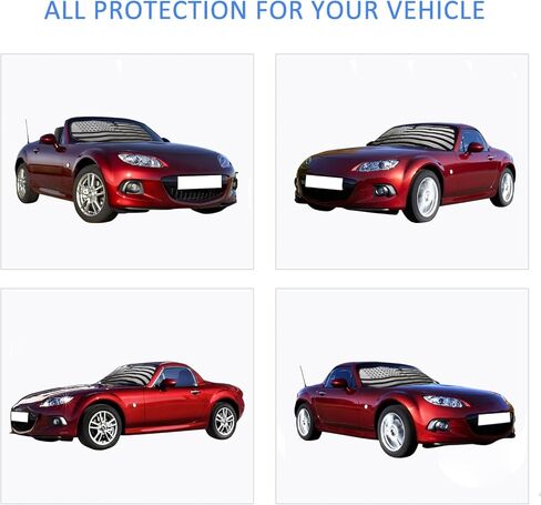 The Original Windshield Sun Shade for Mazda MX-5 NC RF Miata 2009 2010 2011 2012 2013 2014 2015 Car Windshield Reflective Sunshade Protector Sun Shade Accessories（Silver） in Kuwait