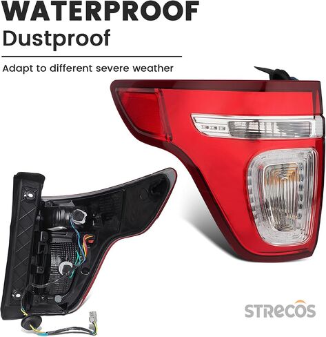 Led Tail Light Compatible with 2011 2012 2013 2014 2015 Ford Explorer XLT/Limited Taillight Rear Stop Brake Side Marker Signal Lamp Assembly Replace #BB5Z13405C (Left Driver Side) in Kuwait