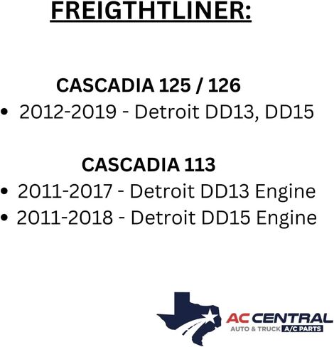 طقم ضاغط التيار المتردد مع محركات Freightliner Cascadia 125/126 DD13، DD15 2012-2019 A2265771000 للخدمة الشاقة in Saudi Arabia