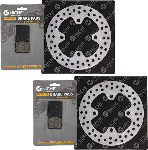 NICHE Front Brake Rotor Pad Semi Metallic Kit For Kawasaki Prairie 360 KVF360 43082-0043 43082-0084 41080-0585 ATV in Saudi Arabia