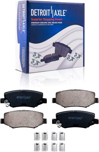 محور ديترويت - طقم فرامل لسيارة جيب 2008-2012 ليبرتي 2009-2012 دودج نيترو دوارات فرامل قرصية من السيراميك 2009 2010 استبدال: 13.07 بوصة أمامية ودوار خلفي 12.44 بوصة in Kuwait