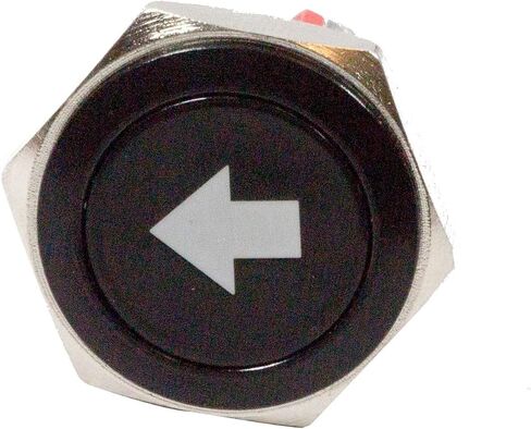 Alpinetech PLB16MS 16mm 5/8 "12V LED مؤشر إشارة معدني الطيار داش ضوء (ضغط الزيت منخفض) in Kuwait