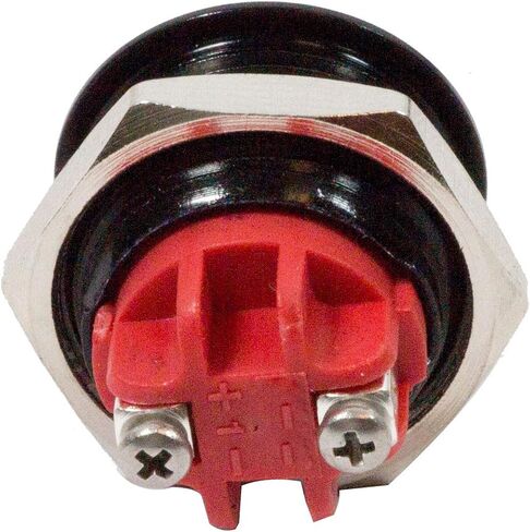 Alpinetech PLB16MS 16mm 5/8 "12V LED مؤشر إشارة معدني الطيار داش ضوء (ضغط الزيت منخفض) in Kuwait