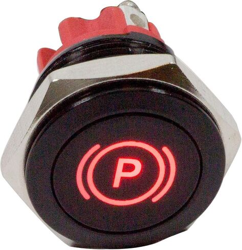 Alpinetech PLB16MS 16mm 5/8 "12V LED مؤشر إشارة معدني الطيار داش ضوء (ضغط الزيت منخفض) in Kuwait