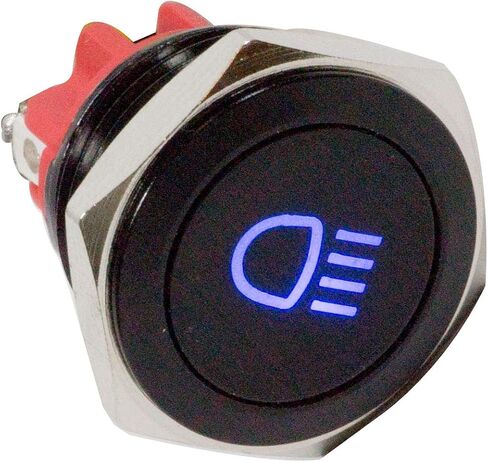 Alpinetech PLB16MS 16mm 5/8 "12V LED مؤشر إشارة معدني الطيار داش ضوء (ضغط الزيت منخفض) in Kuwait