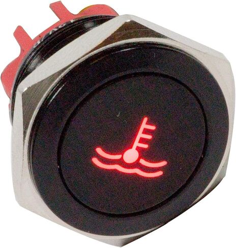 Alpinetech PLB16MS 16mm 5/8 "12V LED مؤشر إشارة معدني الطيار داش ضوء (ضغط الزيت منخفض) in Kuwait