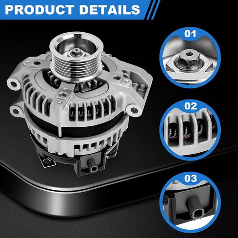 PartsFlow Alternator For 2013-2015 Acura ILX For 2012-2015 Honda Civic For 2012-2014 Honda CRV 12V ‎120A 210-0808 in Saudi Arabia
