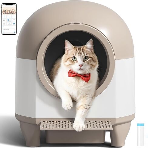 WARCAT Self-Cleaning Litter Box – 90L, APP, Sensors, Gray in Kuwait