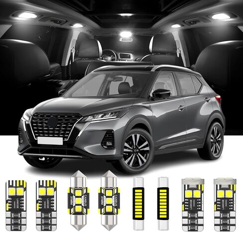 AENVTOL 6 قطع مصابيح LED داخلية بديلة لنيسان كيكس P15 2018-2024 لمبة LED داخلية بيضاء مع أداة تثبيت in Kuwait