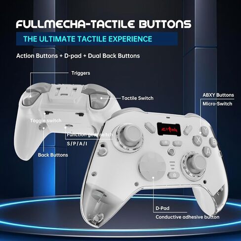 citnh Wireless Controller for PC, Suitable for PC/Switch/Android/Ios, Vibration sense, Hall trigger and joysticks, multi-function wireless controller in Saudi Arabia