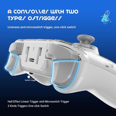 citnh Wireless Controller for PC, Suitable for PC/Switch/Android/Ios, Vibration sense, Hall trigger and joysticks, multi-function wireless controller in Saudi Arabia