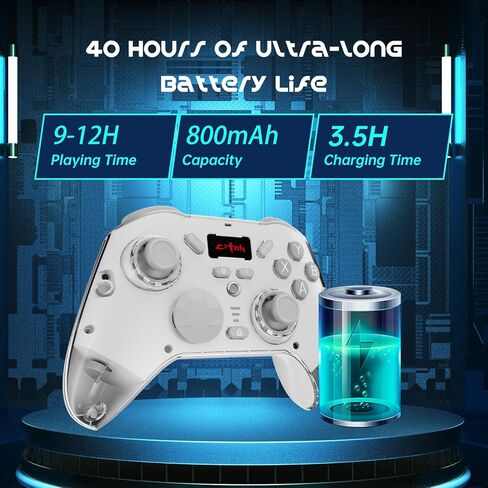 citnh Wireless Controller for PC, Suitable for PC/Switch/Android/Ios, Vibration sense, Hall trigger and joysticks, multi-function wireless controller in Saudi Arabia