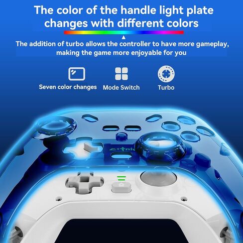 citnh Wireless Controller for PC, Suitable for PC/Switch/Android/Ios, Vibration sense, Hall trigger and joysticks, multi-function wireless controller in Saudi Arabia