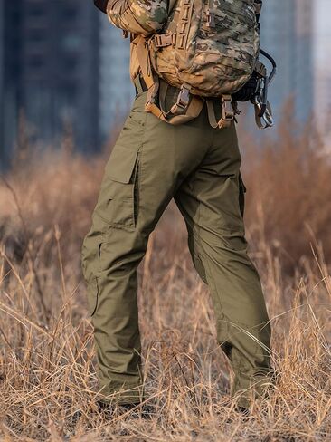 Men's Tactical Pants Water Resistant Ripstop Cargo Pants for Men Multi Pockets Hiking Work Pants with Knee Pads in Saudi Arabia