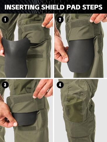 Men's Tactical Pants Water Resistant Ripstop Cargo Pants for Men Multi Pockets Hiking Work Pants with Knee Pads in Saudi Arabia