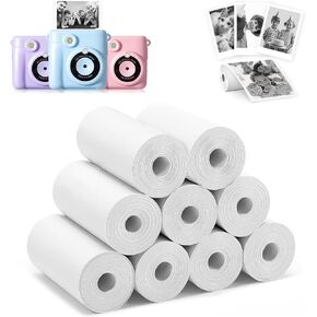 12 Rolls Instant Camera Refill Print Paper, HD Photo Print Camera Print Paper roll refill for Most Kids Instant Camera - Paper Only (57X25mm) in Saudi Arabia