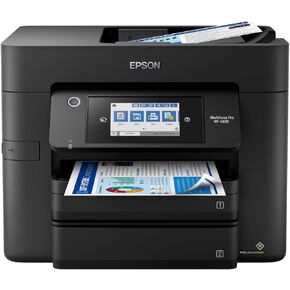 Epson Workforce Pro WF-4830 Wireless All-in-One Color Inkjet Printer ، Black-Print Scan Copy Fax-4.3 "Touchscreen ، 25 ppm ، 4800 × 2400 dpi ، الطباعة التلقائية ذات الوجهين ، ADF 50 ورقة ، 500 ورقة ، Ethernet in Kuwait