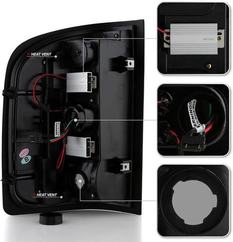 ACANII - For 2007-2013 Chevy Silverado 1500 2500HD 3500HD Black Smoked LED Tail Lights Lamps Pair Set Driver & Passenger in Saudi Arabia