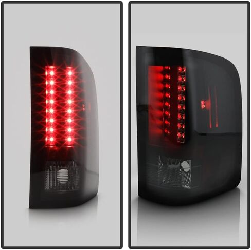 ACANII - For 2007-2013 Chevy Silverado 1500 2500HD 3500HD Black Smoked LED Tail Lights Lamps Pair Set Driver & Passenger in Saudi Arabia