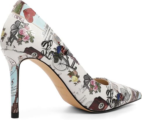 حذاء نسائي كلاسيكي من Eldof، حذاء بكعب عالٍ مثير مدبب عند الأصابع 4 بوصات، مقاس رسمي سهل الارتداء للمكتب 5-13 in Kuwait