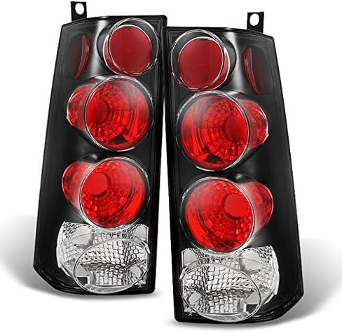 AKKON - For 2003-2014 Chevy Express GMC Savana 1500 | 03-24 2500 3500 Left + Right Black Replacement Tail Lights Lamps Pair in Saudi Arabia