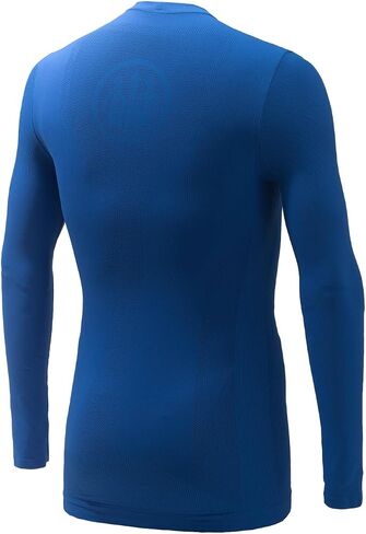 Beretta Flash Seamless Underwear Long Sleeve | High-Stretch Compression Shirt for Men | Long-Sleeve Workout Shirt | Navy and Beretta Blue, Large in Saudi Arabia