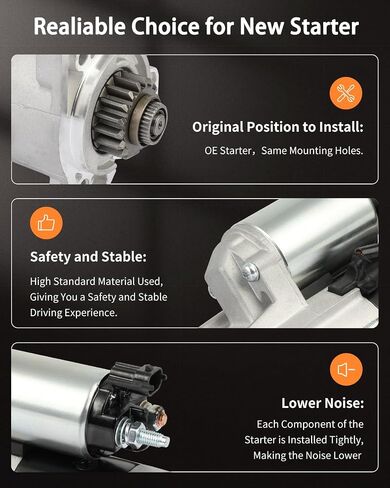 OCPTY Starter Fit for Buick Encore 2017-2019, for Chevrolet Cruze 2017, for Chevrolet Cruze 2018, for Chevrolet Cruze 2018 Replace 34030 in Saudi Arabia