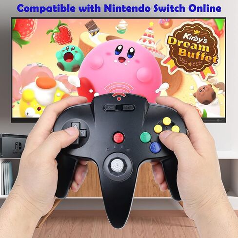 2 Pack 2.4 GHz Wireless N64 Switch Online Controller, USB & N64 Receiver, Compatible with Windows PC macOS Raspberry Pi, N64 / Switch Online/NSO - (Rechargeable) (Plug and Play) (Gray) in Saudi Arabia