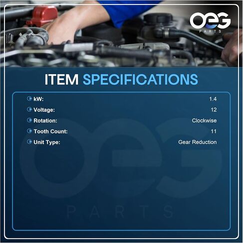 OEG Parts New Starter Compatible with Case New Holland CX27B CX31B CX36B E27B E30B E35 05-12 VV12924277010, 19085002, S114815, S114815A, S114817, S114817A, S114883, 5864002500, SHI0081, 41044021 in Saudi Arabia