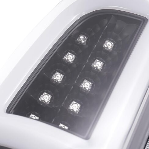 KUAFU زوج أضواء الذيل متوافقة مع 1997-2004 Ford F150 1999-2007 F250 F350 F450 F550 استبدال فائق التحمل لF85Z13404CA F85Z13405CA LED أنبوب شريط الذيل مصباح الفرامل الإسكان الأسود وعدسة واضحة in Saudi Arabia