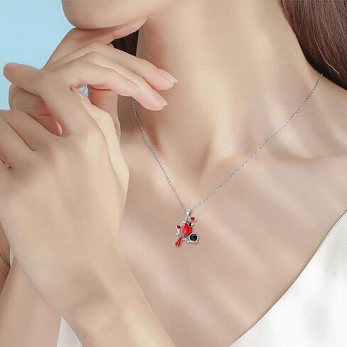 LONAGO Moon Phase Necklace 925 Sterling Silver Round Crystal Triple Goddess Glowing Moon Pendant Jewelry for Women in Saudi Arabia