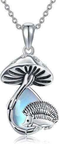 Mushroom Butterfly Necklace 925 Sterling Silver Moonstone Mushroom Butterfly Jewelry for Women in Kuwait