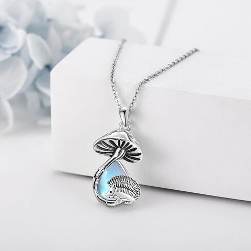 Mushroom Butterfly Necklace 925 Sterling Silver Moonstone Mushroom Butterfly Jewelry for Women in Kuwait