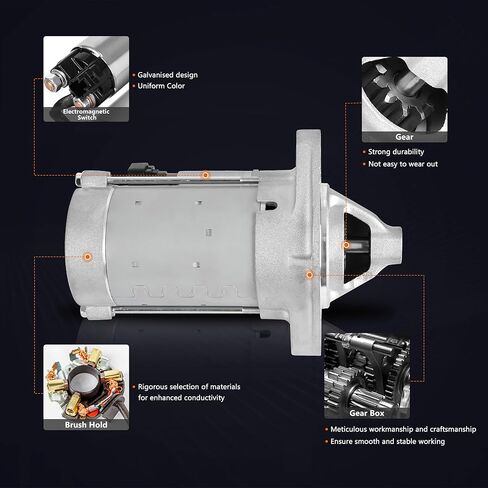 17841 محرك بداية جديد مناسب لـ 2003 2004 2005 2006 2007 2008 Toyota Corolla, Matrix & Pontiac Vibe, L4 1.8L, 1.6KW 12V في اتجاه عقارب الساعة 10 أسنان، استبدال # 28100-0D080، 28100-22090، 428000-0340 in Kuwait