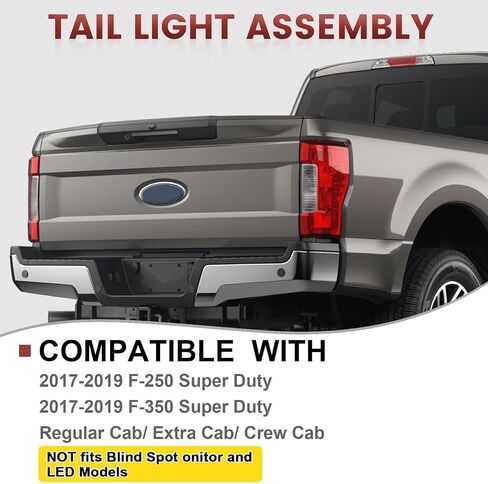 مجموعة مصابيح LED الخلفية مع أعمى متوافقة مع 2017 2018 2019 Ford F250 F350 Super Duty، استبدال المصابيح الخلفية لجانب السائق # FO2800262 in Saudi Arabia