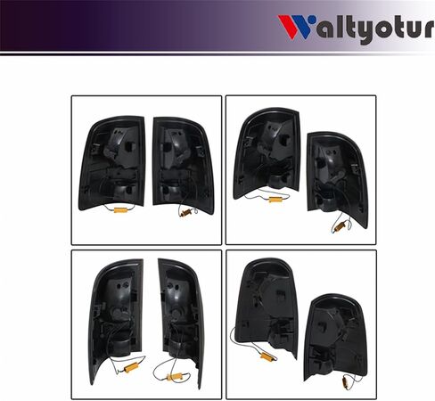 استبدال ضوء الفرامل الخلفية waltyotur لذاكرة الوصول العشوائي 2009 2010 2011 2012 2013 2014 2015 2016 2017 2018 مجموعة ضوء الذيل الجانبي للسائق والراكب، زوج أسود من الضوء الخلفي in Saudi Arabia