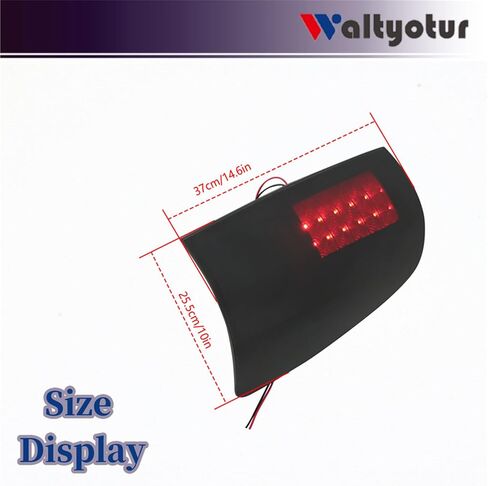استبدال ضوء الفرامل الخلفية waltyotur لذاكرة الوصول العشوائي 2009 2010 2011 2012 2013 2014 2015 2016 2017 2018 مجموعة ضوء الذيل الجانبي للسائق والراكب، زوج أسود من الضوء الخلفي in Saudi Arabia