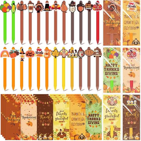 24 Pcs St. Patrick's Day Pens in Bulk with Blessing Cards Lucky Shamrock Ballpoint Pen Retractable Irish Green Clover Black Ink for St. Patrick's Party Favors in Kuwait