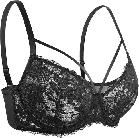 حمالة صدر نسائية من Lemorosy بتغطية كاملة غير مبطنة مقاس كبير غير مبطنة من الدانتيل المثير للاستخدام اليومي in Kuwait