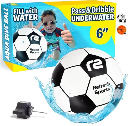 Aqua Dive Pool Ball - 9in Underwater Soccer Pool Game for Kids & Teens in Saudi Arabia