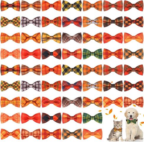 Silkfly 60 PCS COD DOG COD TIES BOLK DOG BOWTIE HOLIDAINGONISES PUPPY أقواس سحر طوق قابلة للفصل للمتوسطة الصغيرة المتوسطة الكبيرة للقطط اللوازم الأليفة (نمط الصيف) in Kuwait