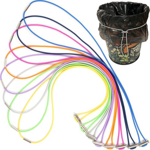 Garbage Can Bands 8Pcs Trash Can Bands Adjustable Large Rubber Bands Fits 8-33 Gallon Trash Cans for Kitchen Home Office School Garbage in Kuwait