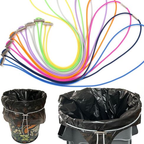 Garbage Can Bands 8Pcs Trash Can Bands Adjustable Large Rubber Bands Fits 8-33 Gallon Trash Cans for Kitchen Home Office School Garbage in Kuwait